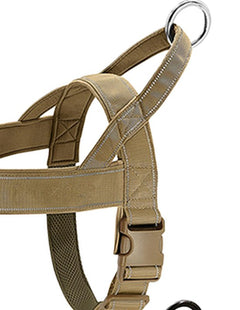 Tactical no-pull harness shown on white